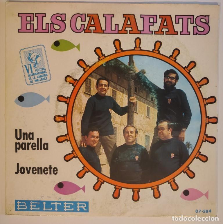Discos de vinilo: Els Calafats. Una parella/ Jovenete. Belter, Spain 1969 single PROMOCIONAL Festival Canci&oacute;n Mallorca