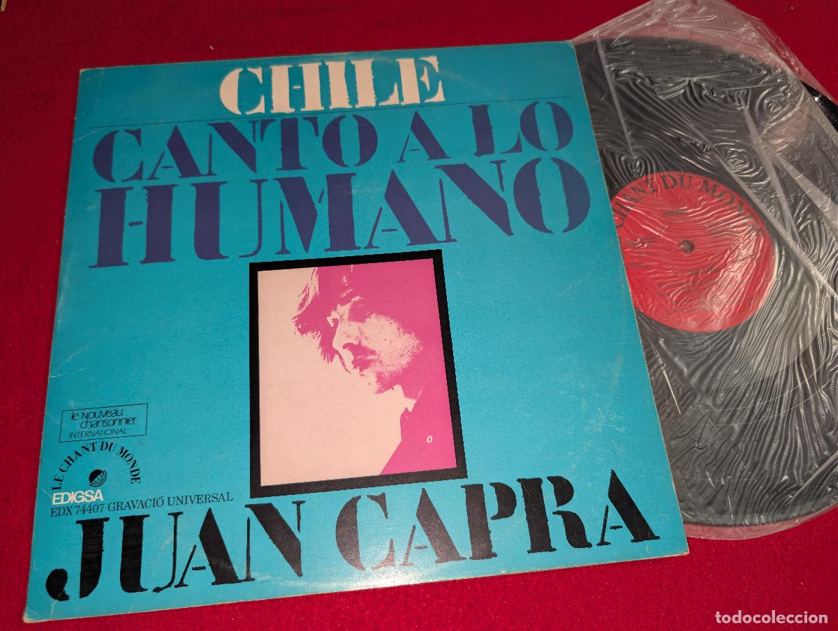 Discos de vinilo: JUAN CAPRA Chile canto a lo humano LP 1971 Edigsa ESPA&Ntilde;A SPAIN triptico