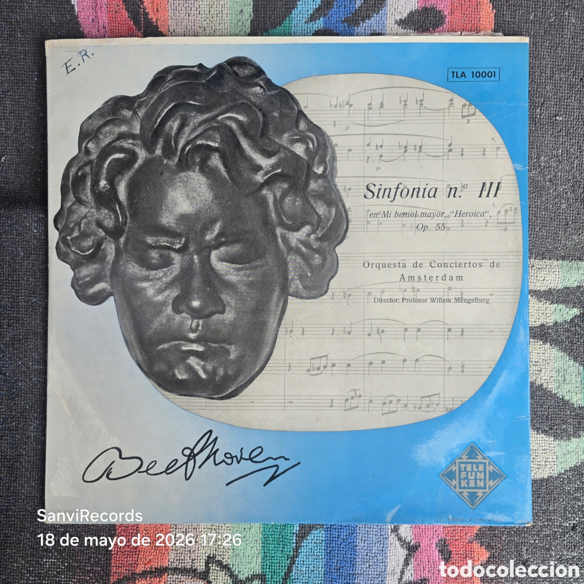 Discos de vinilo: [LP] BEETHOVEN, ORQUESTA DE CONCIERTOS DE &Aacute;MSTERDAM: SINFON&Iacute;A III EN MI BEMOL MAYOR (TELEFUNKEN)
