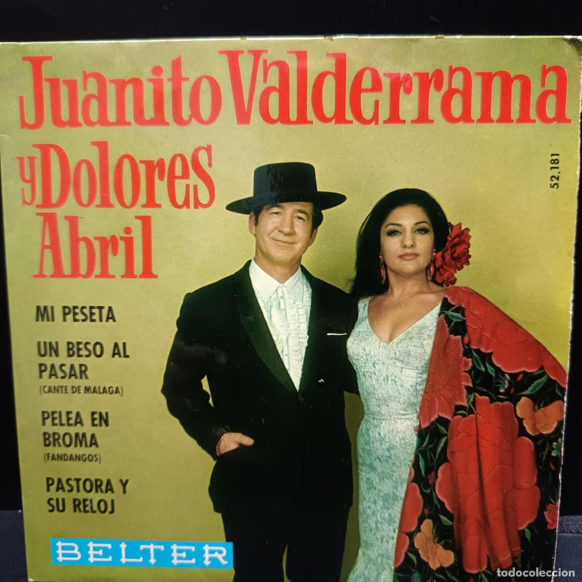 Vinyl-Schallplatten: JUANITO VALDERRAMA y DOLORES ABRIL EP 1968 Mi Peseta/ Pelea en Broma/ Pastora y su reloj/ Un beso al