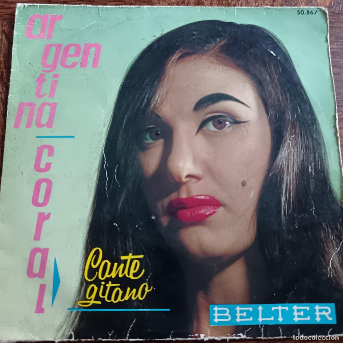 Disques de vinyle: ARGENTINA CORAL EP 1961 Cante Gitano. Marina/ Fandagos/ Bulerias/ Rumba