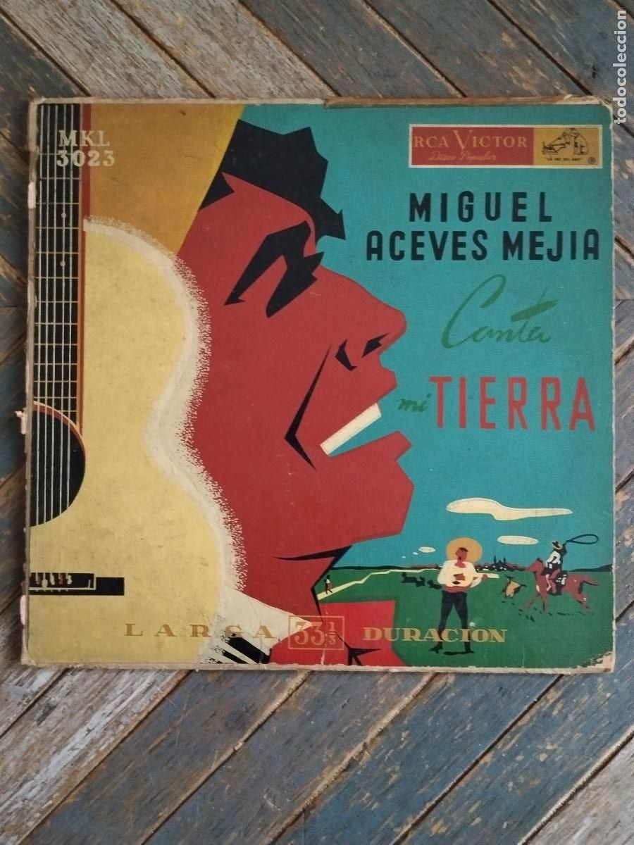 Discos de vinilo: Miguel Aceves Mej&iacute;a &ndash; Canta mi tierra &ndash; RCA Victor MKL‑3023 &ndash; Edici&oacute;n M&eacute;xico &ndash; LP original