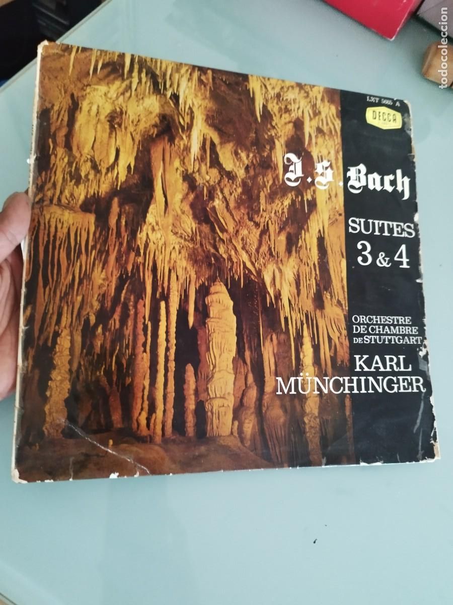 Discos de vinilo: Bach, M&uuml;nchinger, Stuttgart Chamber Orchestra &ndash; Orchestral Suites 3 & 4. Vinilo Lp.