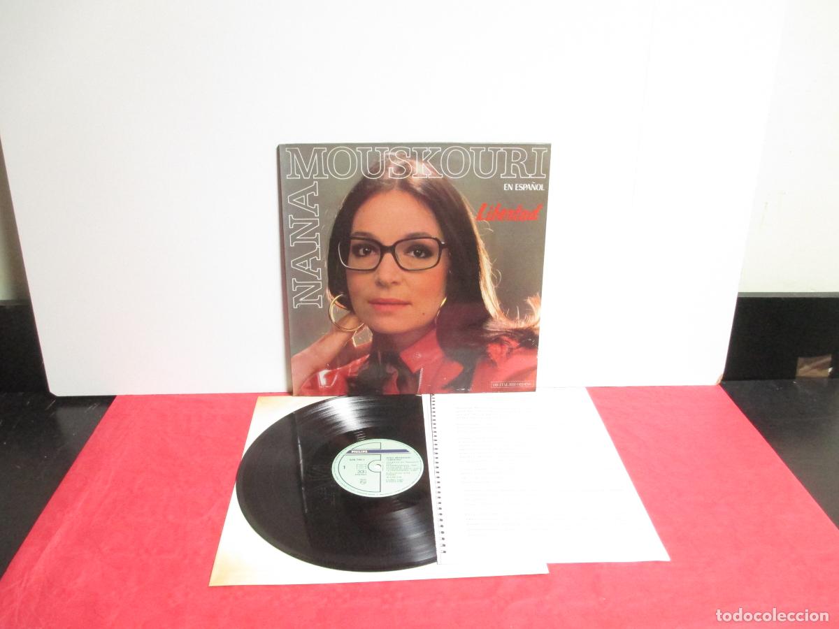 Discos de vinilo: NANA MOUSKOURI - LIBERTAD - EN ESPA&Ntilde;OL - LP + CARTA - PHILIPS 1986