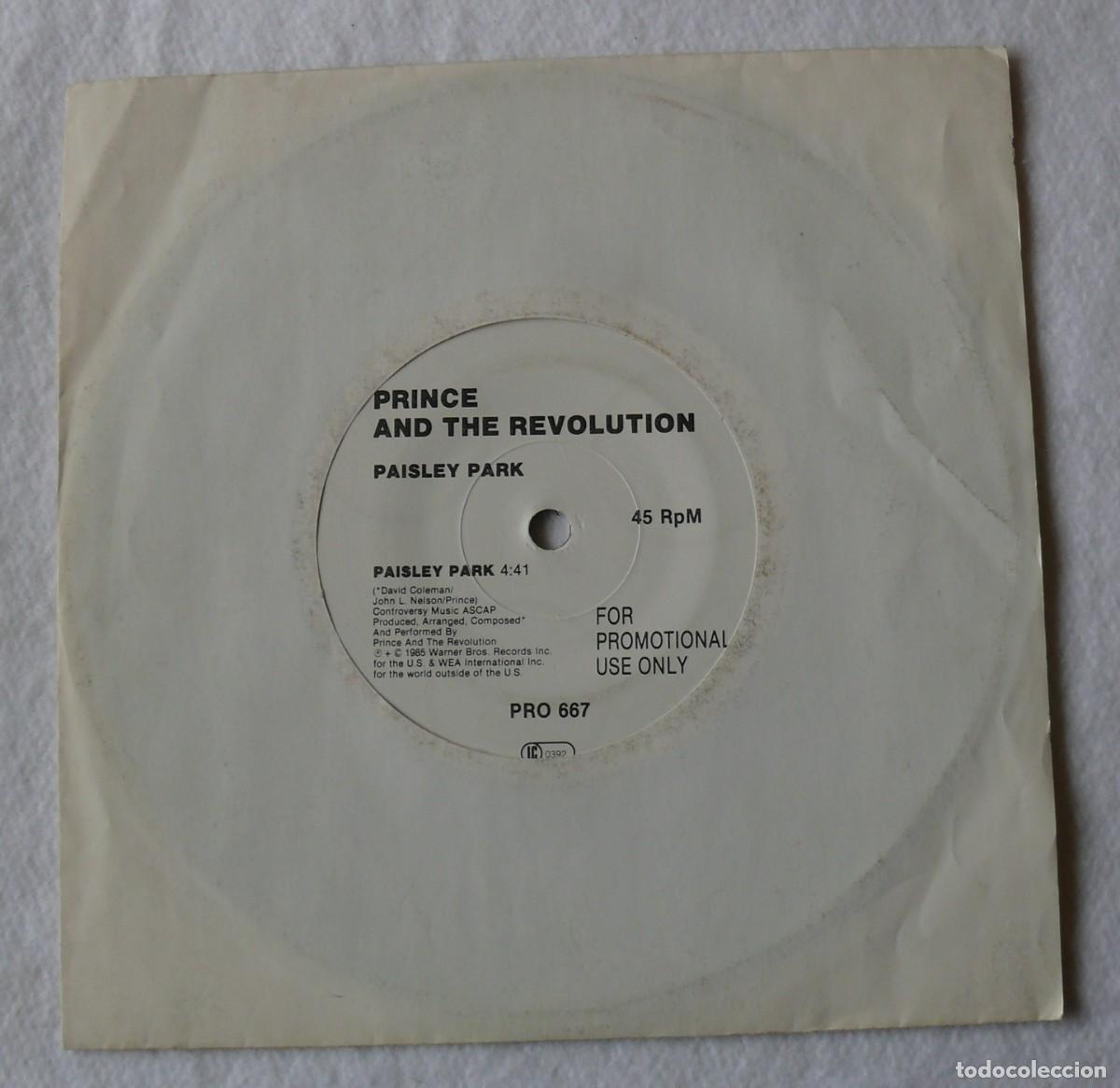 Discos de vinilo: Prince And the Revolution - Paisley park - Single 45 rpm