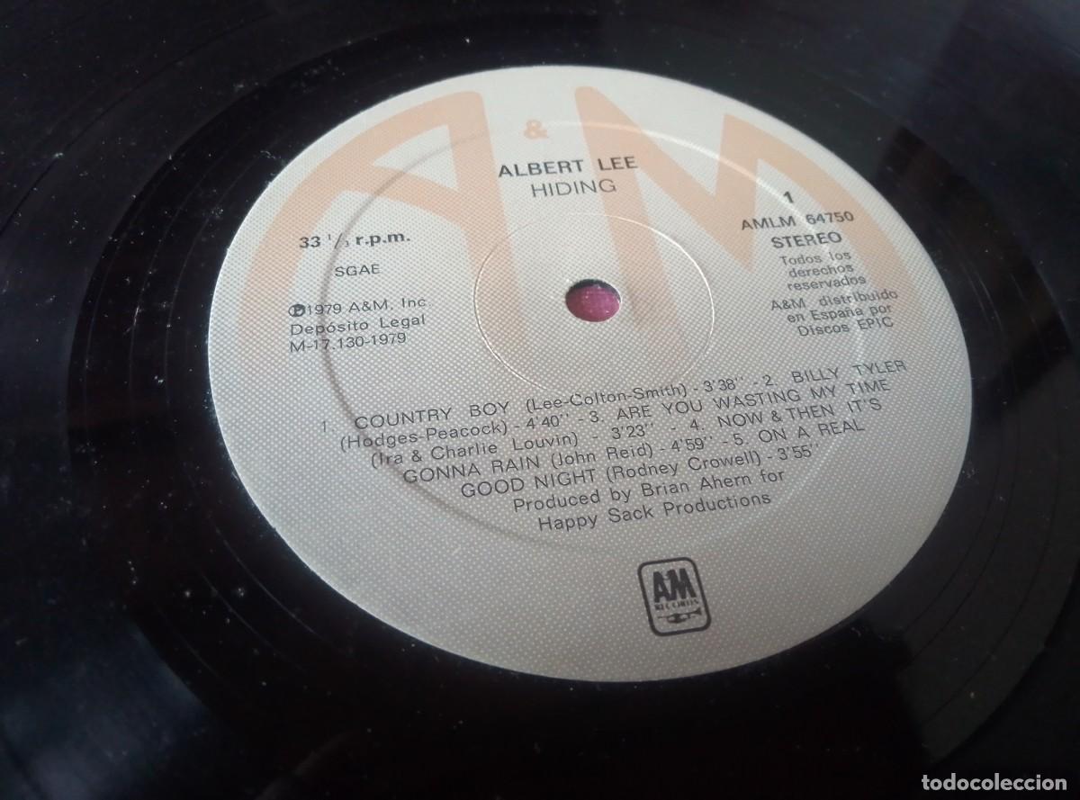Discos de vinilo: ALBERT LEE HIDING 1979 LP L31 2 1 - Foto 3