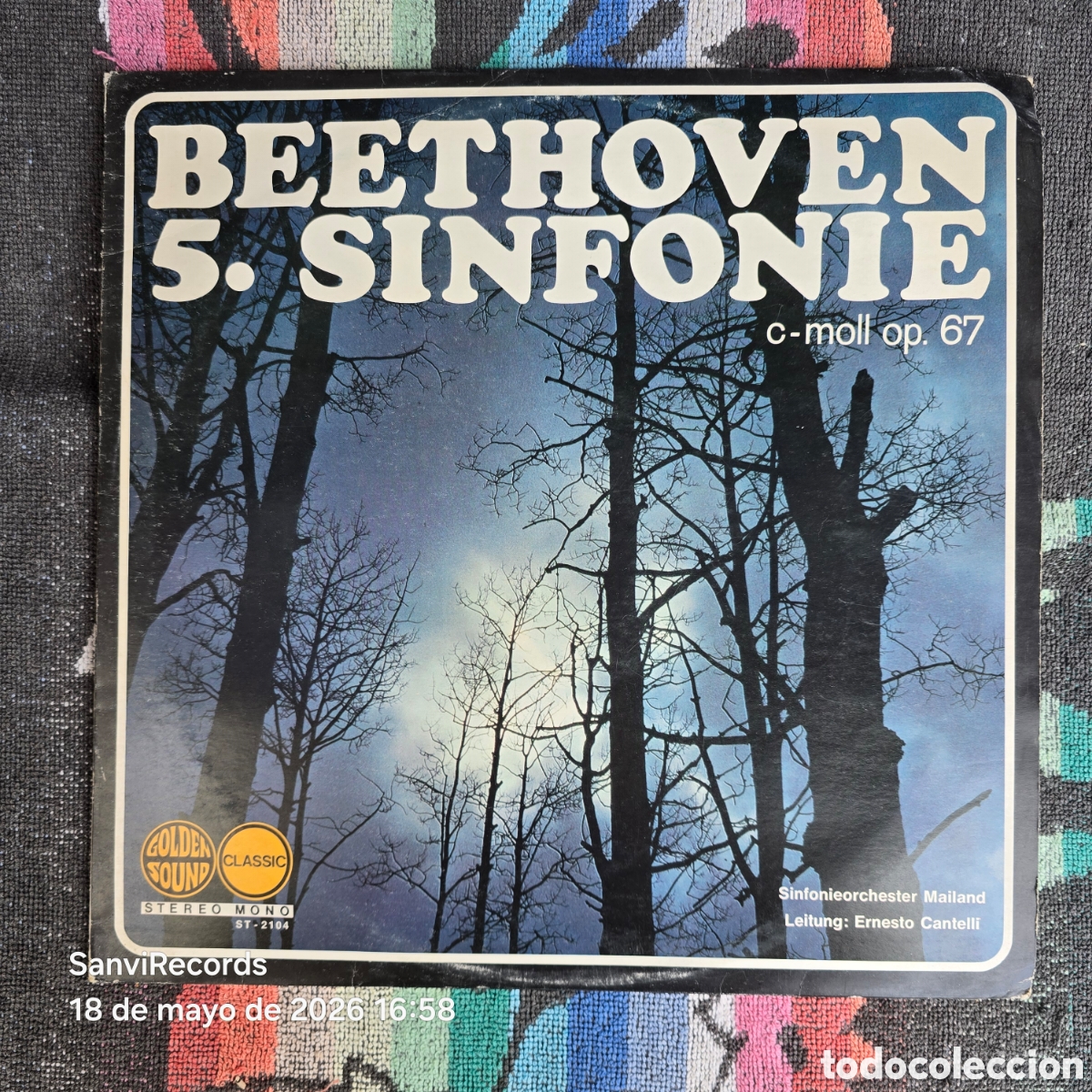 Discos de vinilo: [LP] BEETHOVEN, SINFONIEORCHETER MAILAND, ERNESTO CANTELLI: 5. SINFONIE C-MOLL OP. 67 (GOLDEN SOUND)