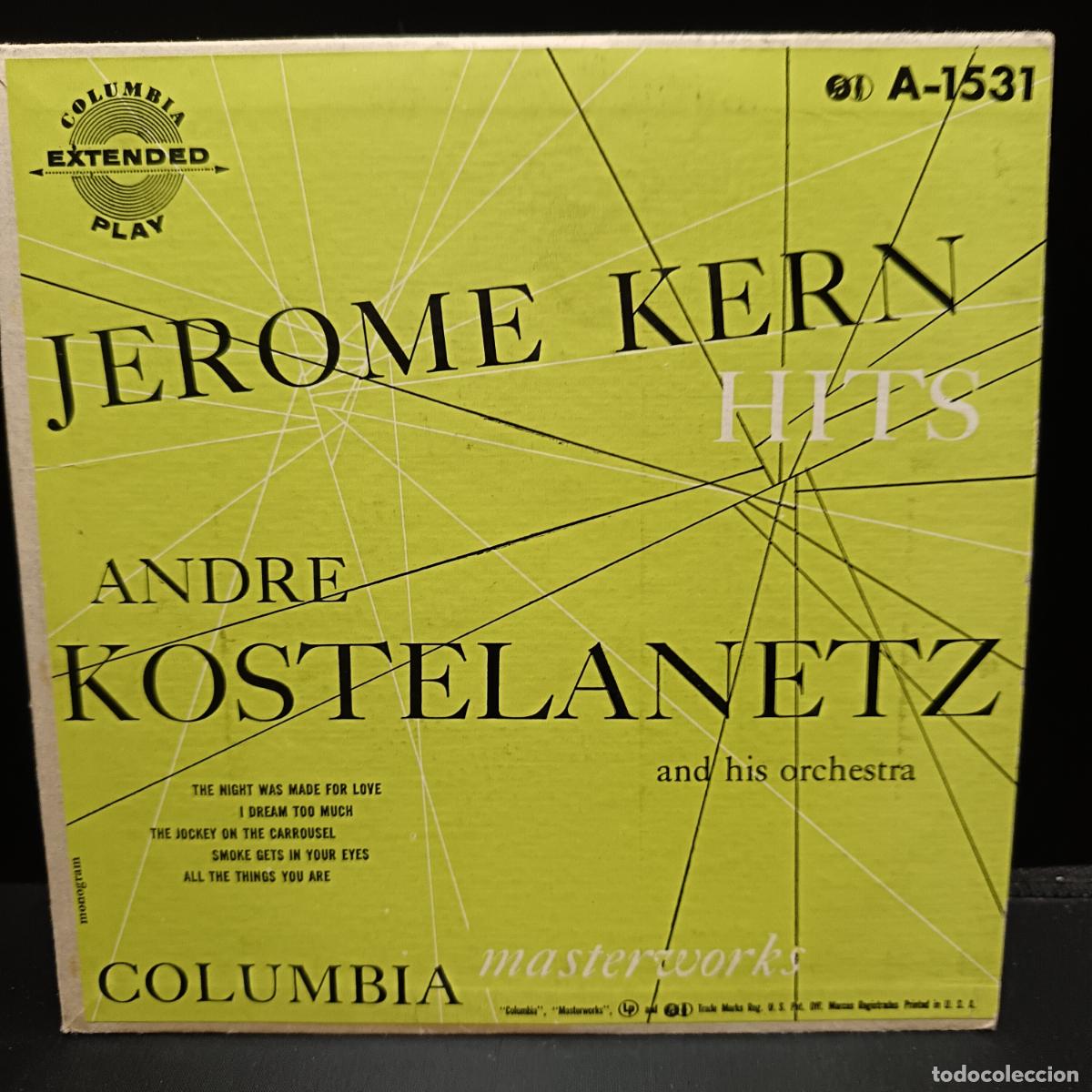 Discos de vinilo: Andre Kostelanetz EP 50s Jerome Kern HIts. The night was made for love/ Smoke gets in your eyes/ +3