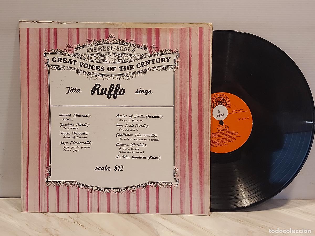 Discos de vinilo: T. RUFFO/G. DE LUCA / LP-PERIOD RECORDS / EVEREST/SCALA-812 / MBC. ***