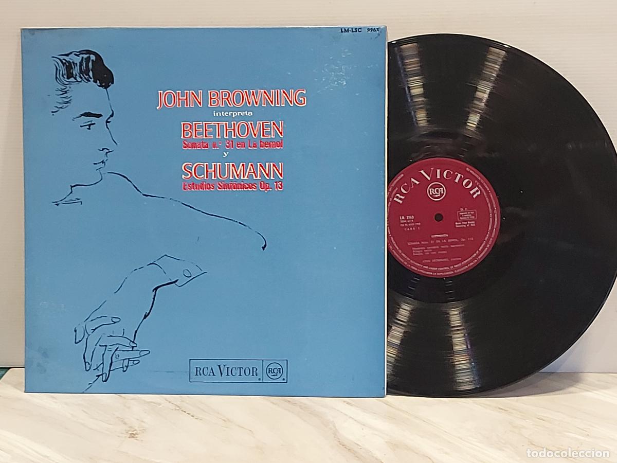 Discos de vinilo: JOHN BROWNING / BEETHOVEN-SCHUMANN / LP-RCA VICTOR-1968 / MBC. ***