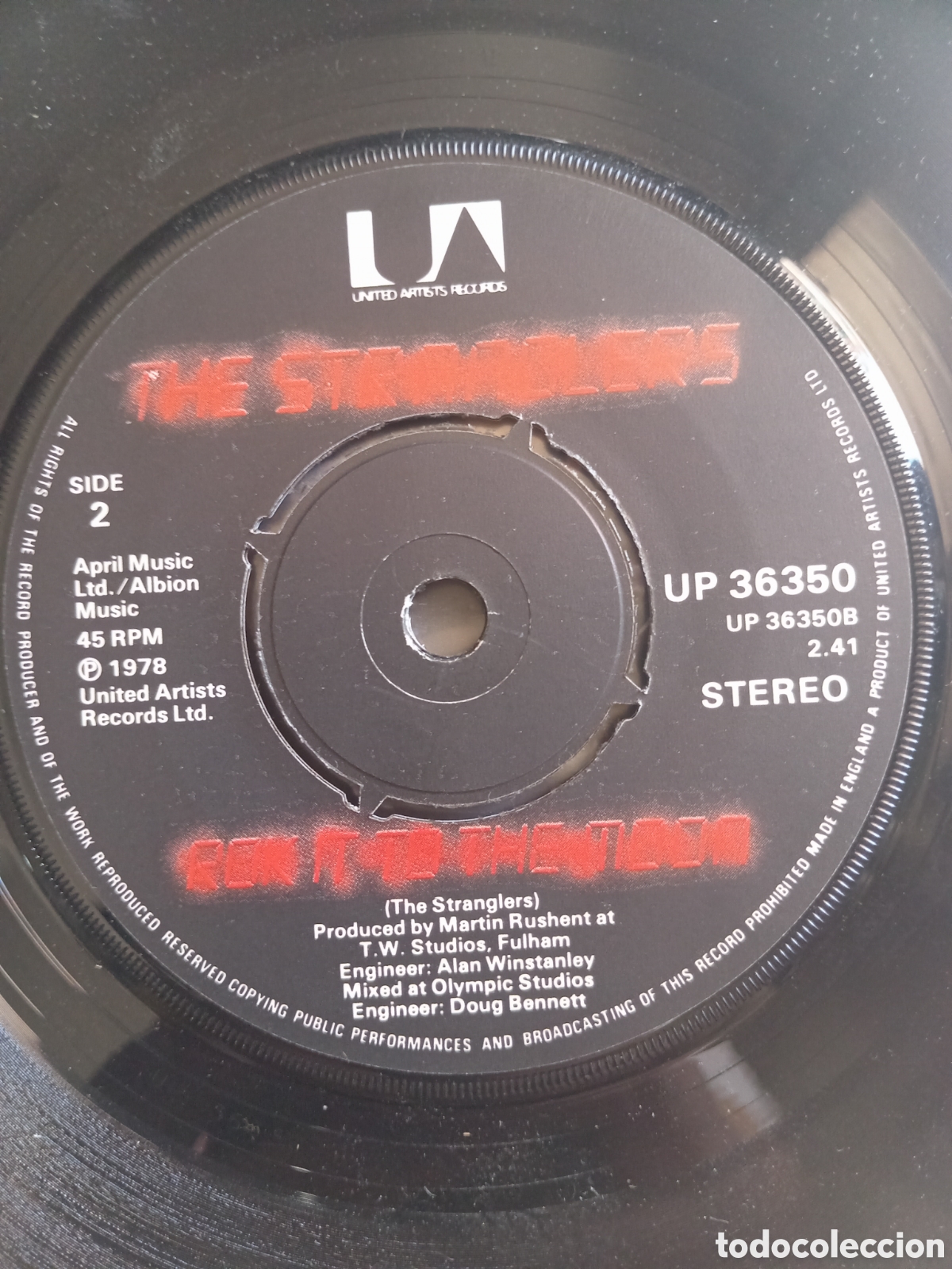 Discos de vinilo: SGL THE STRANGLERS 5 MINUTES 1978 UK NO PORTADA