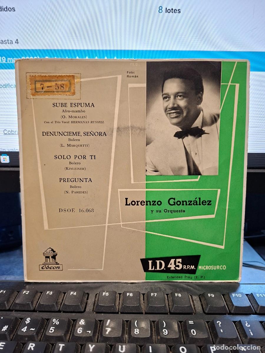 Discos de vinilo: LORENZO GONZALEZ - SUBE ESPUMA - EP DE VINILO - C-63