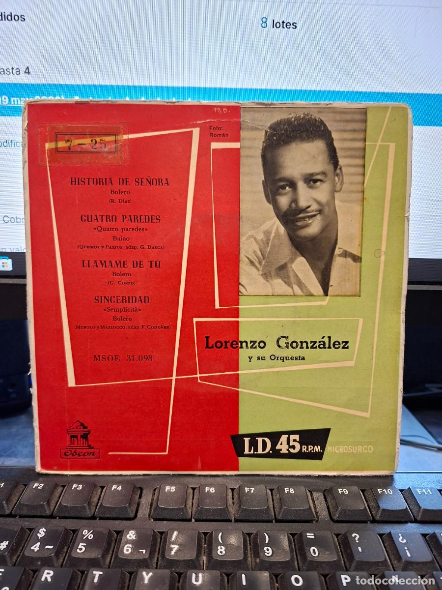 Discos de vinilo: LORENZO GONZALEZ - HISTORIA DE SE&Ntilde;ORA - EP DE VINILO - C-63