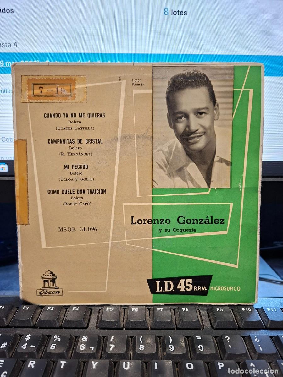 Discos de vinilo: LORENZO GONZALEZ - CUANDO YA NO ME QUIERAS - EP DE VINILO - C-63