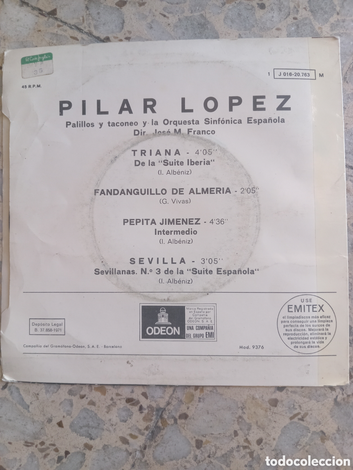 Discos de vinilo: EP PILAR LOPEZ TRIANA 1971 - Foto 2