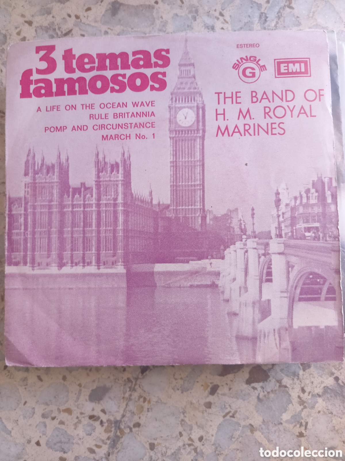 Dischi in vinile: SGL THE BAND OF H.M. ROYAL MARINES A LIFE ON THE OCEAN WAVE 3 TEMAS FAMOSOS
