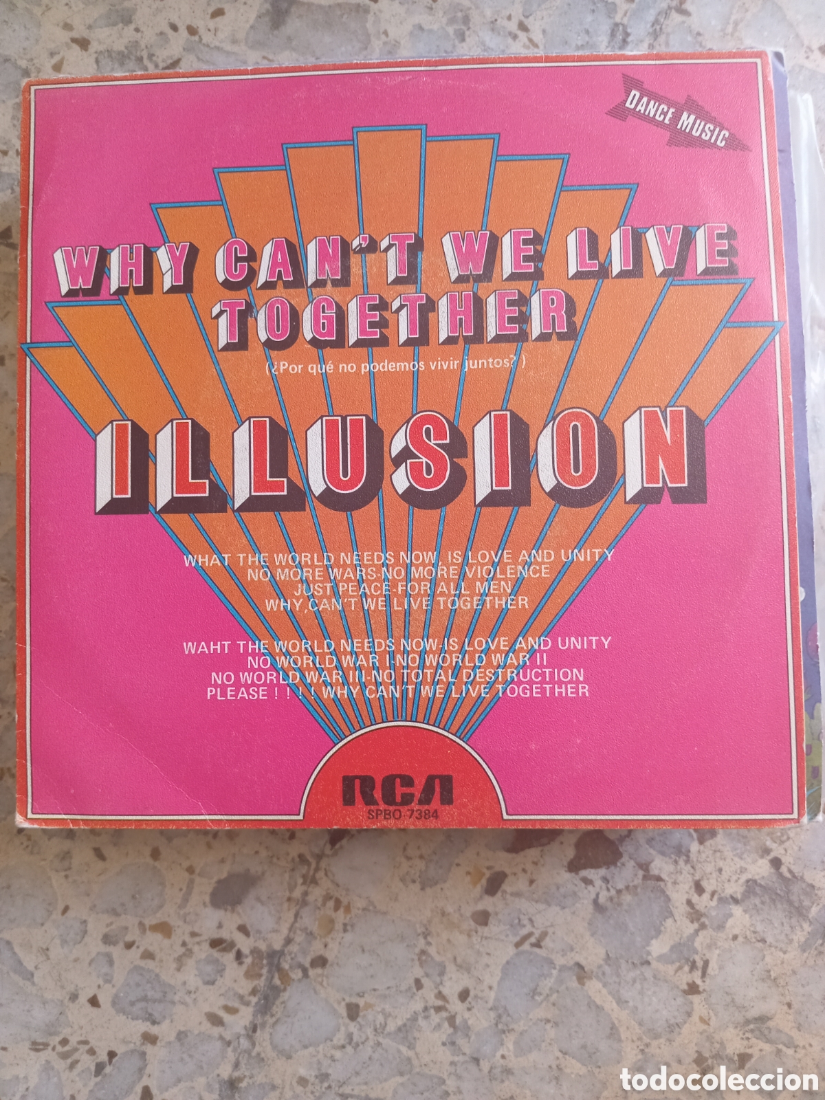 Discos de vinilo: SGL ILLUSION WHY CAN&acute;T WE LIVE TOGETHER 1982 PROMO