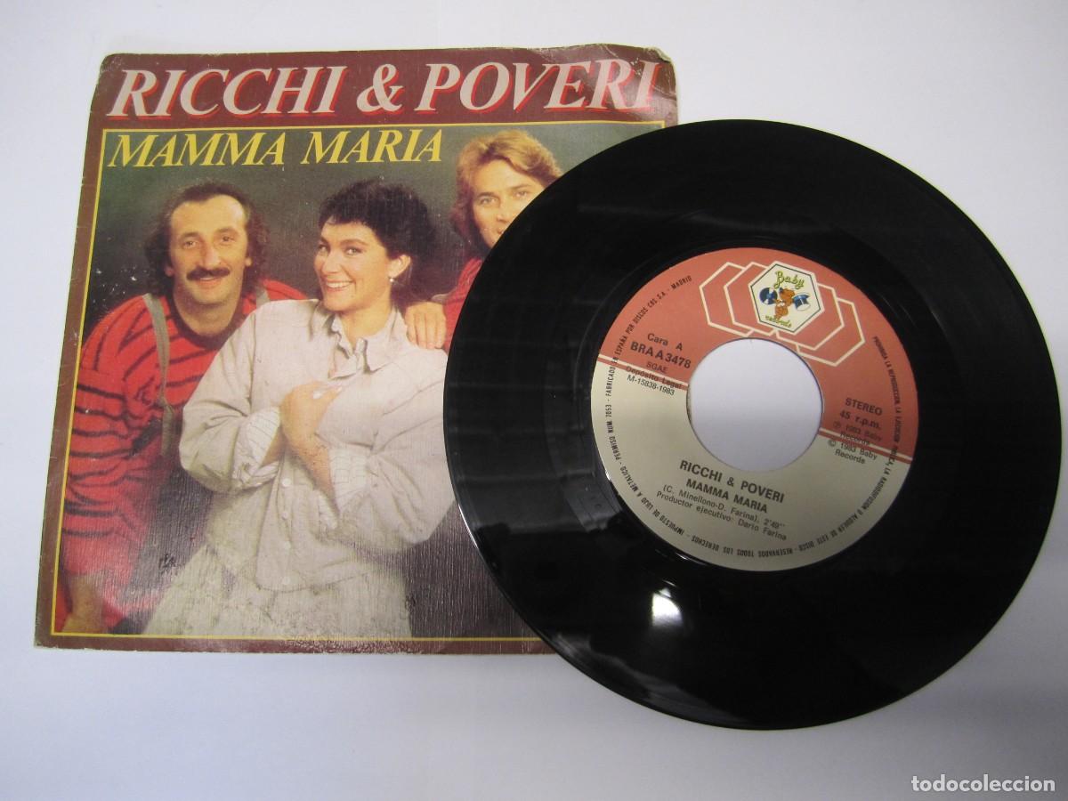 Discos de vinilo: disco vinilo single ricchi & poveri mamma maria