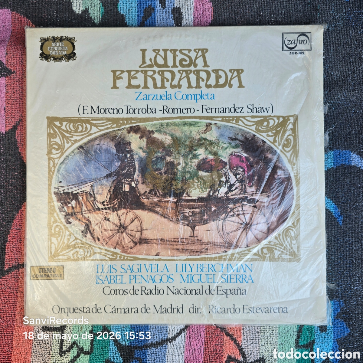 Discos de vinilo: [LP] F. MORENO TORROBA - ROMERO..., LUIS SAGI VELA...: LUISA FERNANDA (ZAFIRO) (1971)