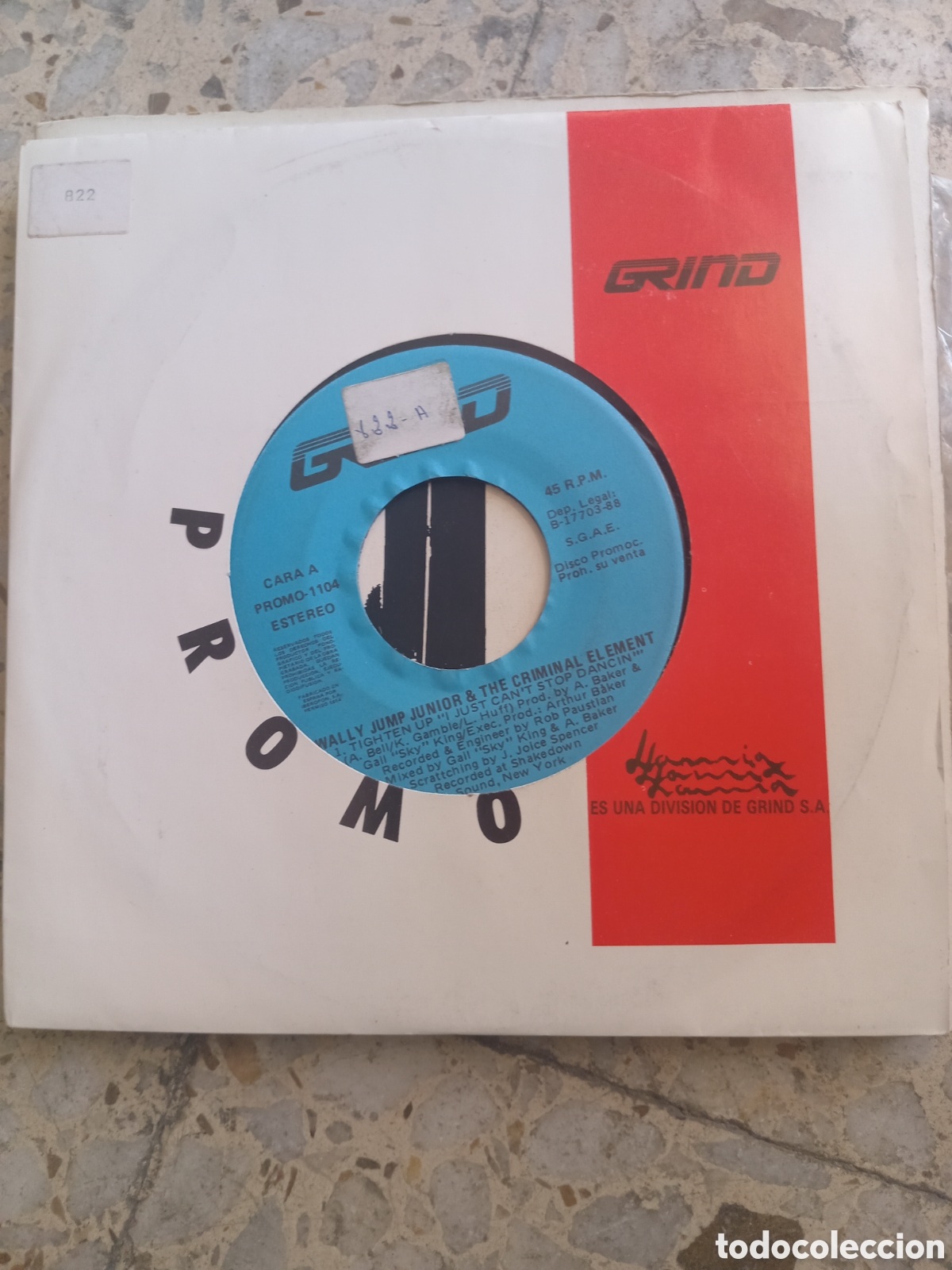 Discos de vinilo: SGL WALLY JUMP JUNIOR & THE CRIMINAL ELEMENT TIGHTEN UP 1988 PROMO