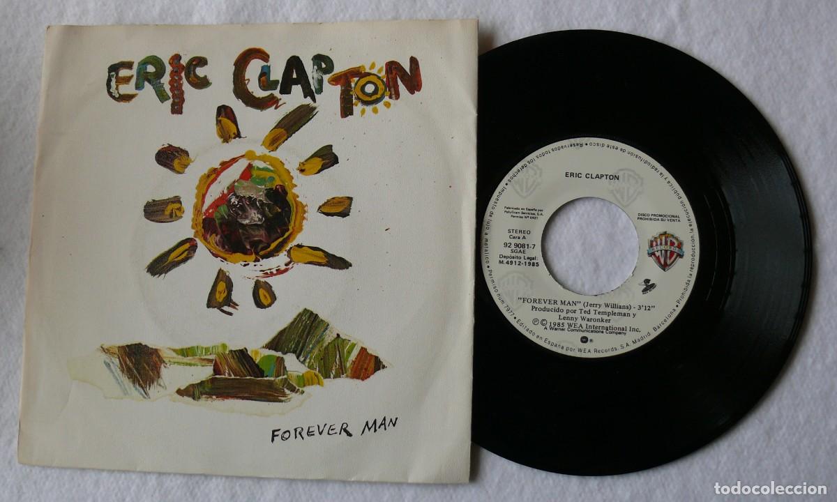 Discos de vinilo: Eric Clapton - Forever Man - single 45 rpm - Foto 1