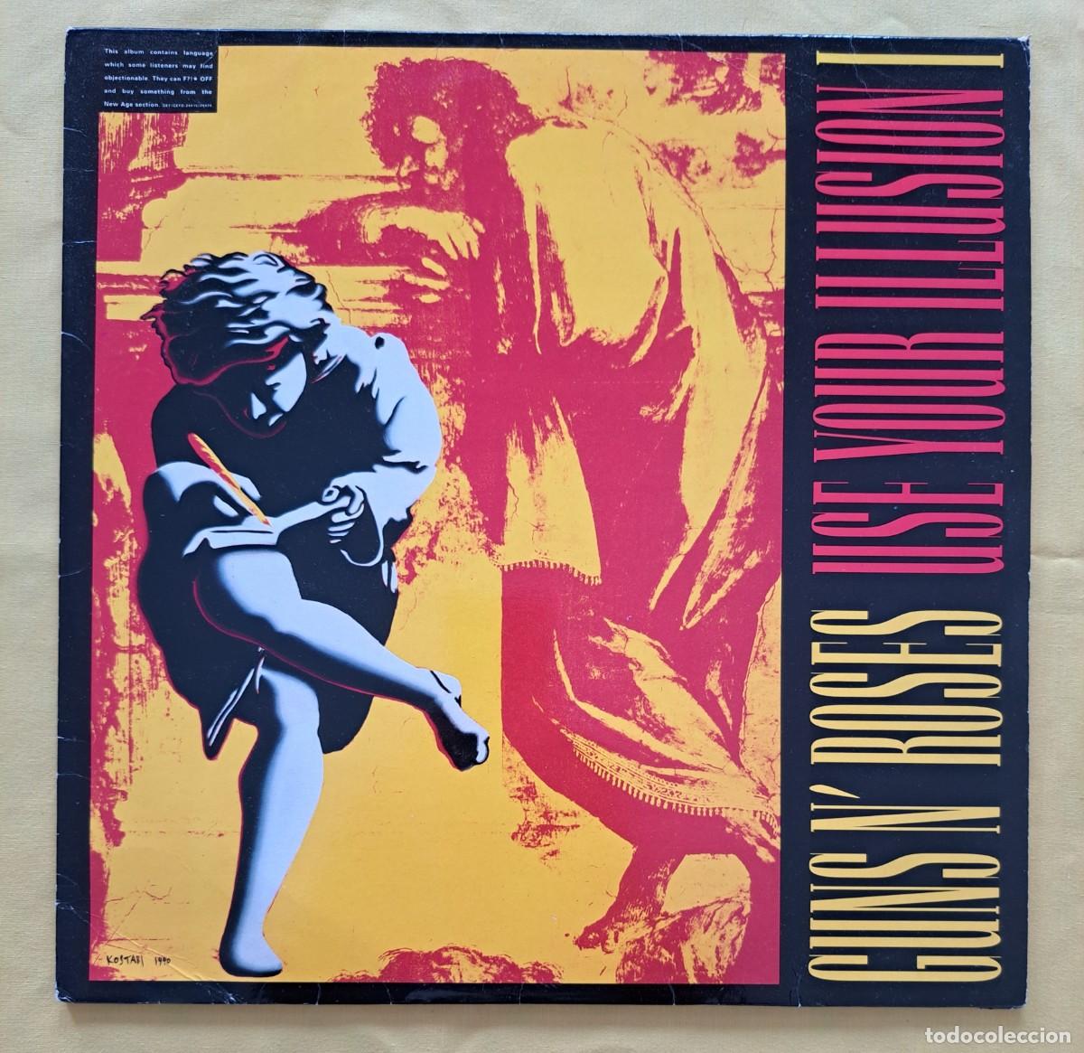Discos de vinilo: GUNS N' ROSES - USE YOUR ILLUSION I (2 LP) - GEF 24415 (5L) - GEFFEN RECORDS, ESPA&Ntilde;A 1991