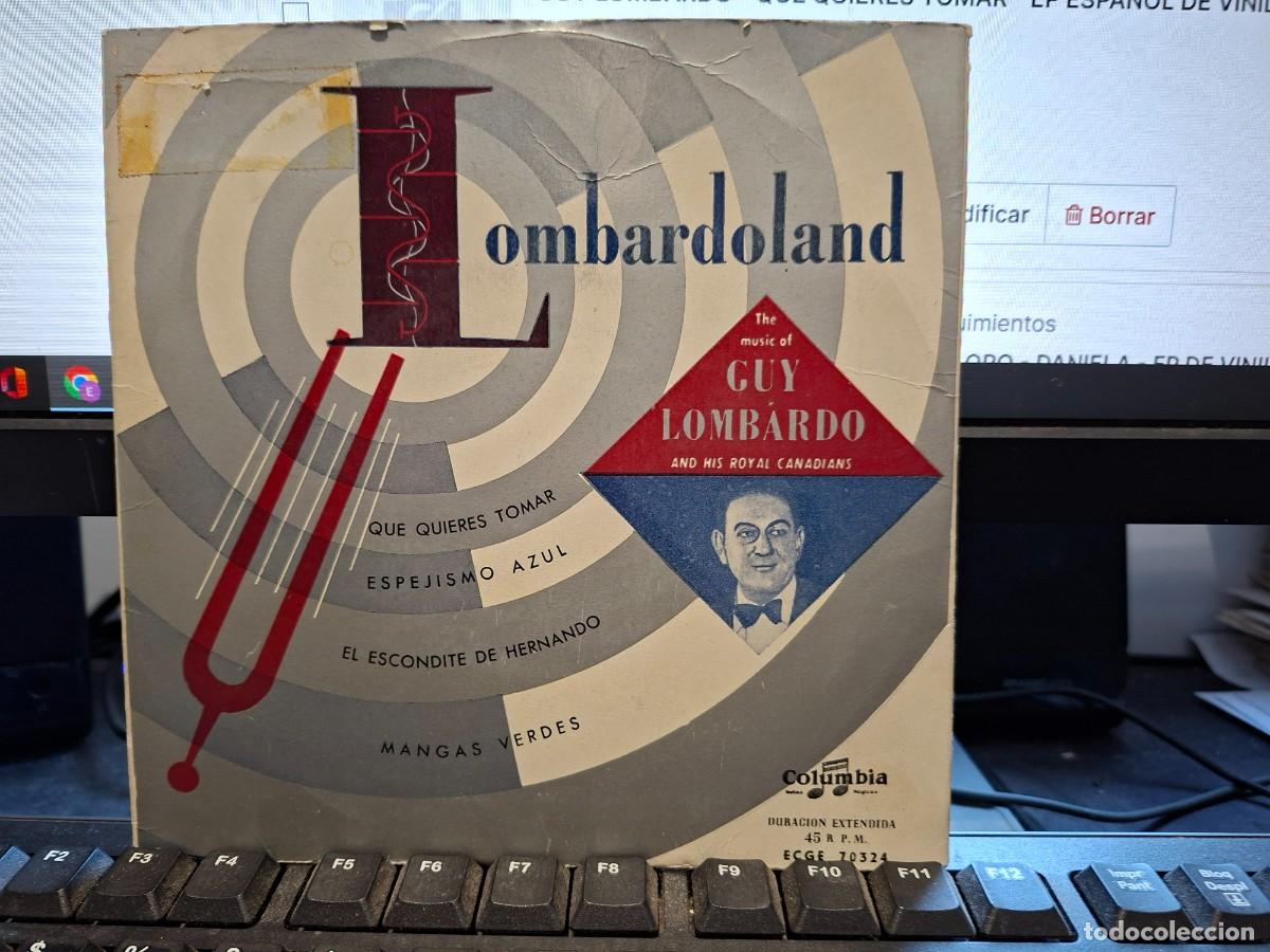 Discos de vinilo: GUY LOMBARDO - QUE QUIERES TOMAR - EP ESPA&Ntilde;OL DE VINILO - C-63