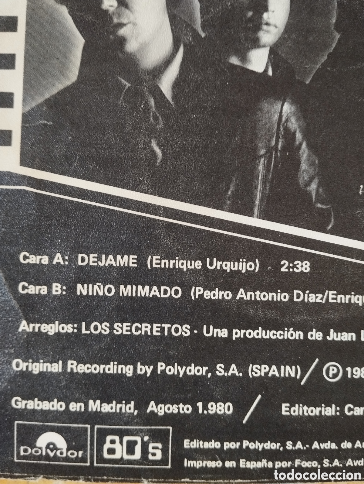 Discos de vinilo: Los Secretos - D&eacute;jame - single - Foto 3