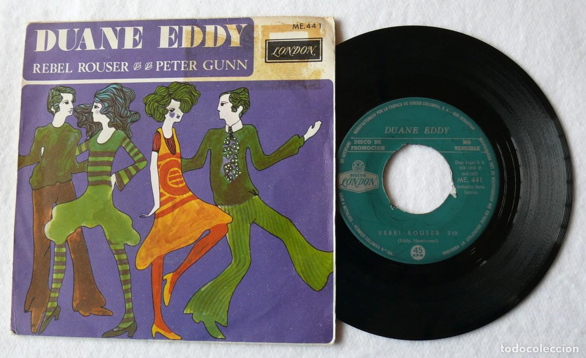 Discos de vinilo: Duane Eddy - Rbel rouser - Peter gunn - single 45 rpm