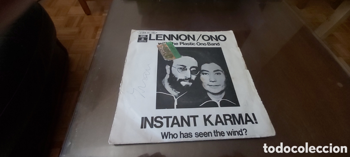 Discos de vinilo: JOHN Lennon With The Plastic Ono Band &ndash; Instant Karma! - Sg ODEON EMI 1970