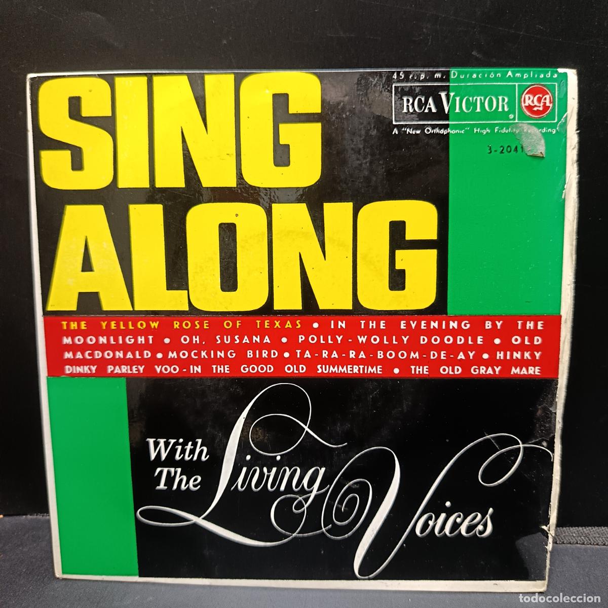 Disques de vinyle: Sing Along With The Living Voices EP 1962. Polly-Wolly Doodle/ In The Gold Old Summertime/ Ta-Ra-Ra-