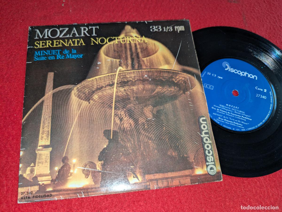 Discos de vinilo: ORQ.PASDELOUP dir Lindenberg MOZART Serenata nocturna+/Minuet + EP 7'' 1964 Discophon SPAIN