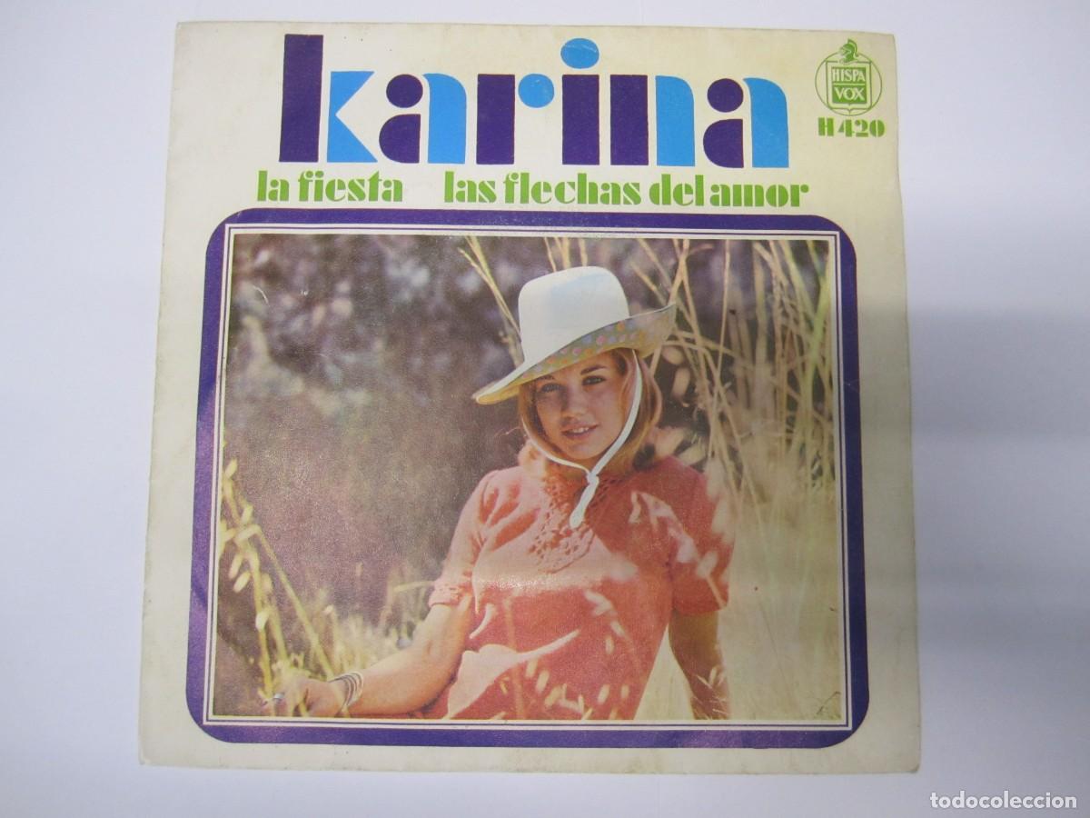 Discos de vinilo: disco vinilo single karina las flechas del amor - Foto 1