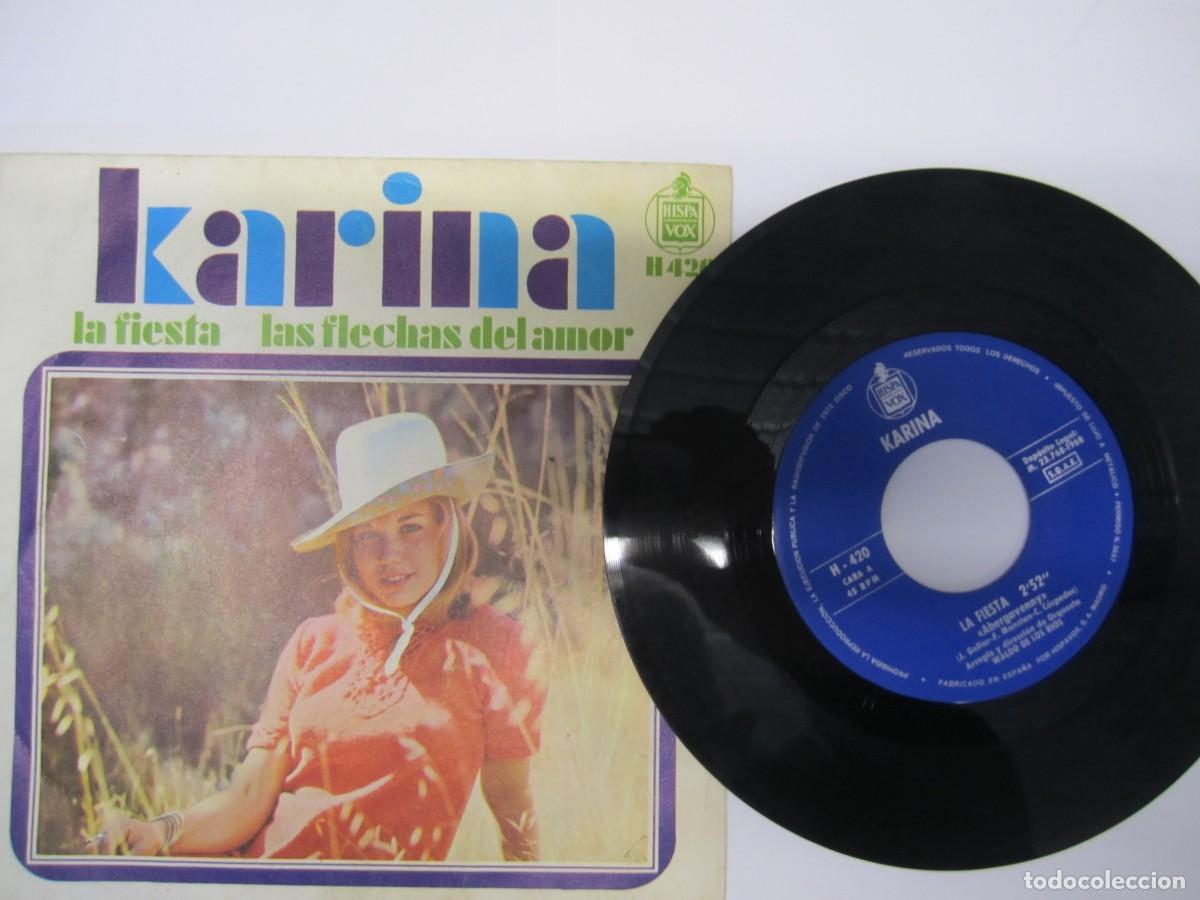 Discos de vinilo: disco vinilo single karina las flechas del amor - Foto 2
