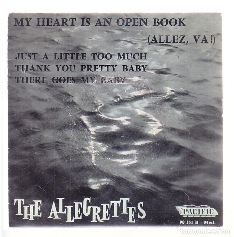 Discos de vinil: DISCO VINILO E.P. 45 RPM= THE ALLEGRETTES, JUST A LITTLE TOO MUCH, THANK YOU PRETTY BABY Y 2 MAS