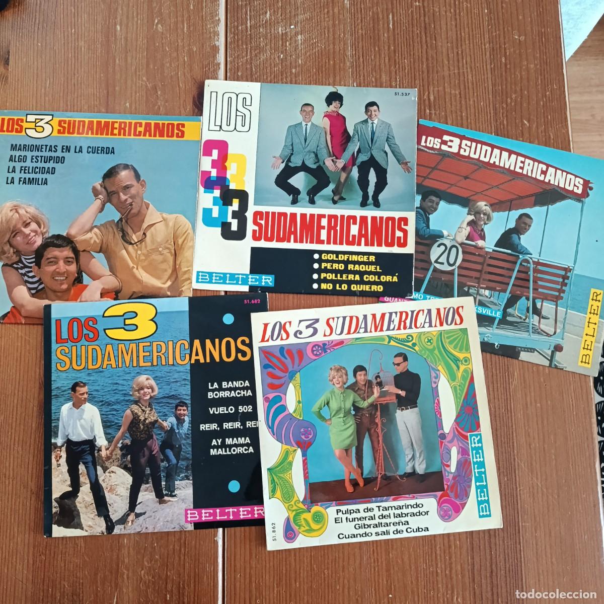 Discos de vinilo: LOTE DE 5 EPS DE LOS TRES SUDAMERICANOS SELLO BELTER A&Ntilde;OS 60