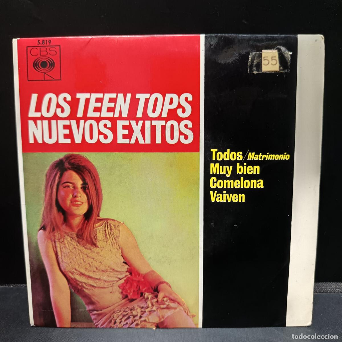 Disques de vinyle: Los Teen Tops EP 1964 Todos/ Muy bien (someday)/ Comelona (Dee Dee Dinah)/ Vaiven (doctor Feelgood)