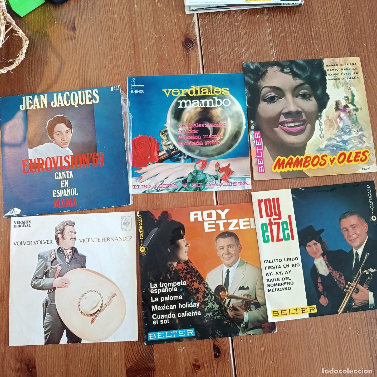 Discos de vinilo: LOTE DE 4 EPS Y DOS SINGLES M&Uacute;SICA FRANCESA Y LATINA - ROY ETZEL, TITO MOYA