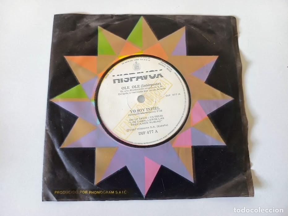 Discos de vinilo: Ole Ole Yo Soy Infiel Vinilo Single Edici&oacute;n Argentina Excelente Marta Sanchez FREE SHIPPING