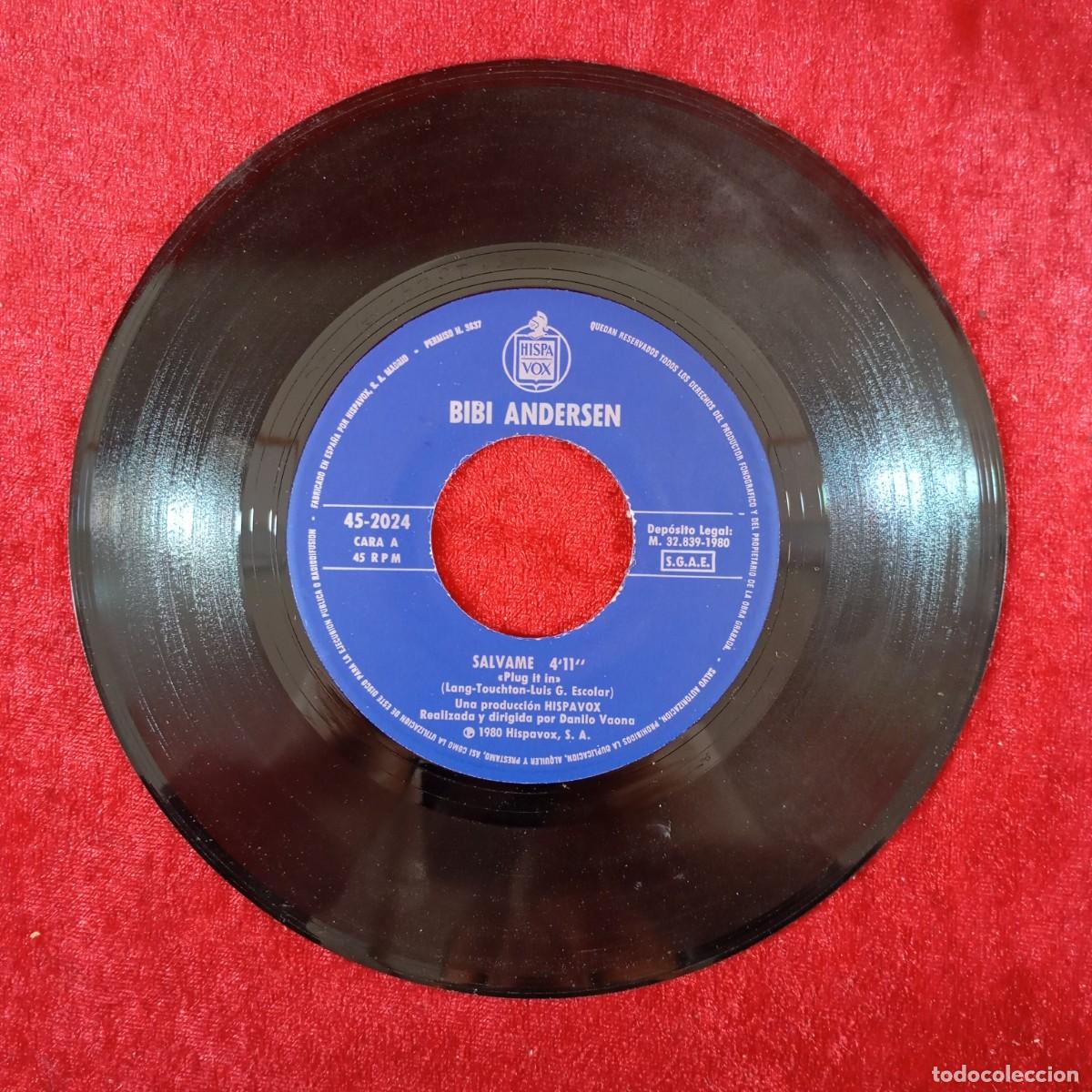 Discos de vinilo: BIBI ANDERSEN - SALVAME - 45-2024 - SINGLE - DISCO VINILO / 3830 - Foto 4