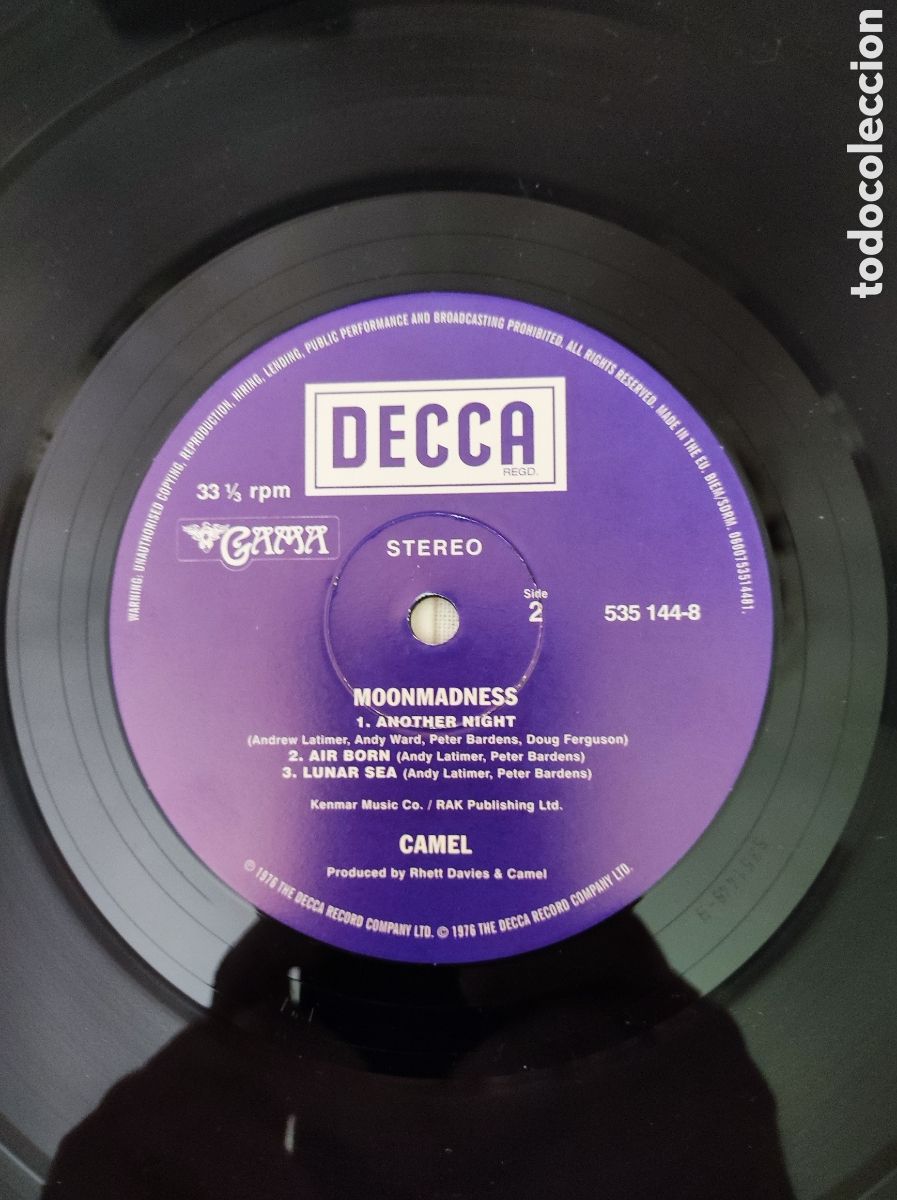 Discos de vinilo: CAMEL - MOONMADNESS (2014) - Foto 5