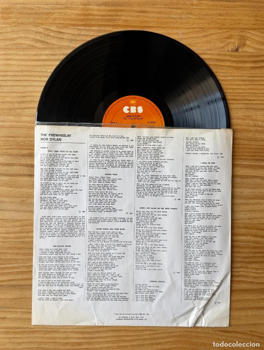 Discos de vinilo: Bob Dylan - The Freewheelin. Spain 1971 - Foto 2