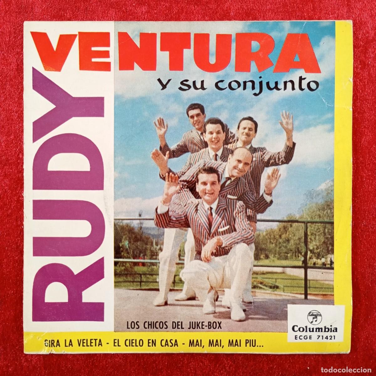 Discos de vinilo: RUDY VENTURA Y SU CONJUNTO - LOS CHICOS DEL JUKE-BOX - ECGE 71421 - SINGLE - DISCO VINILO / 3849