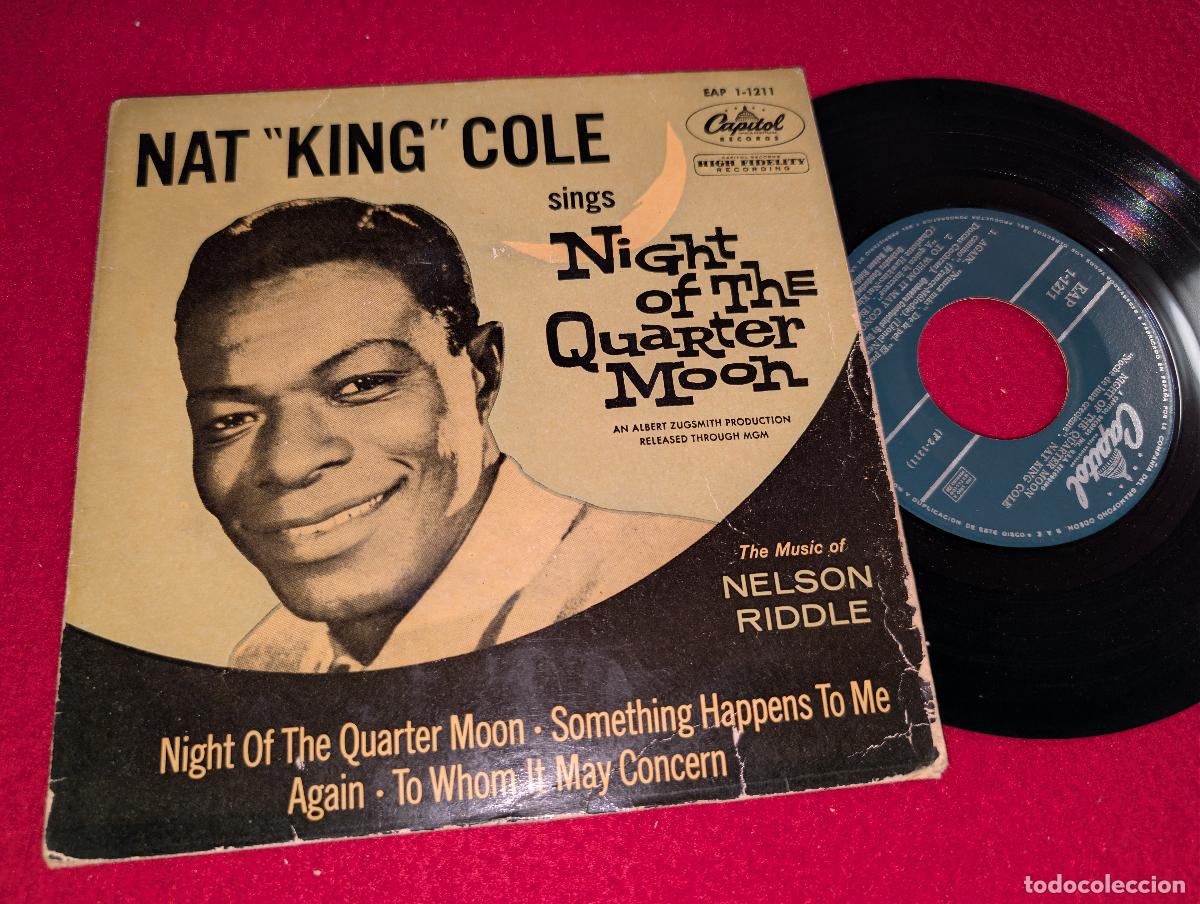 Discos de vinilo: NAT KING COLE sings Night of the quarter room EP 7'' 1960 Capitol ESPA&Ntilde;A SPAIN NELSON RIDDLE
