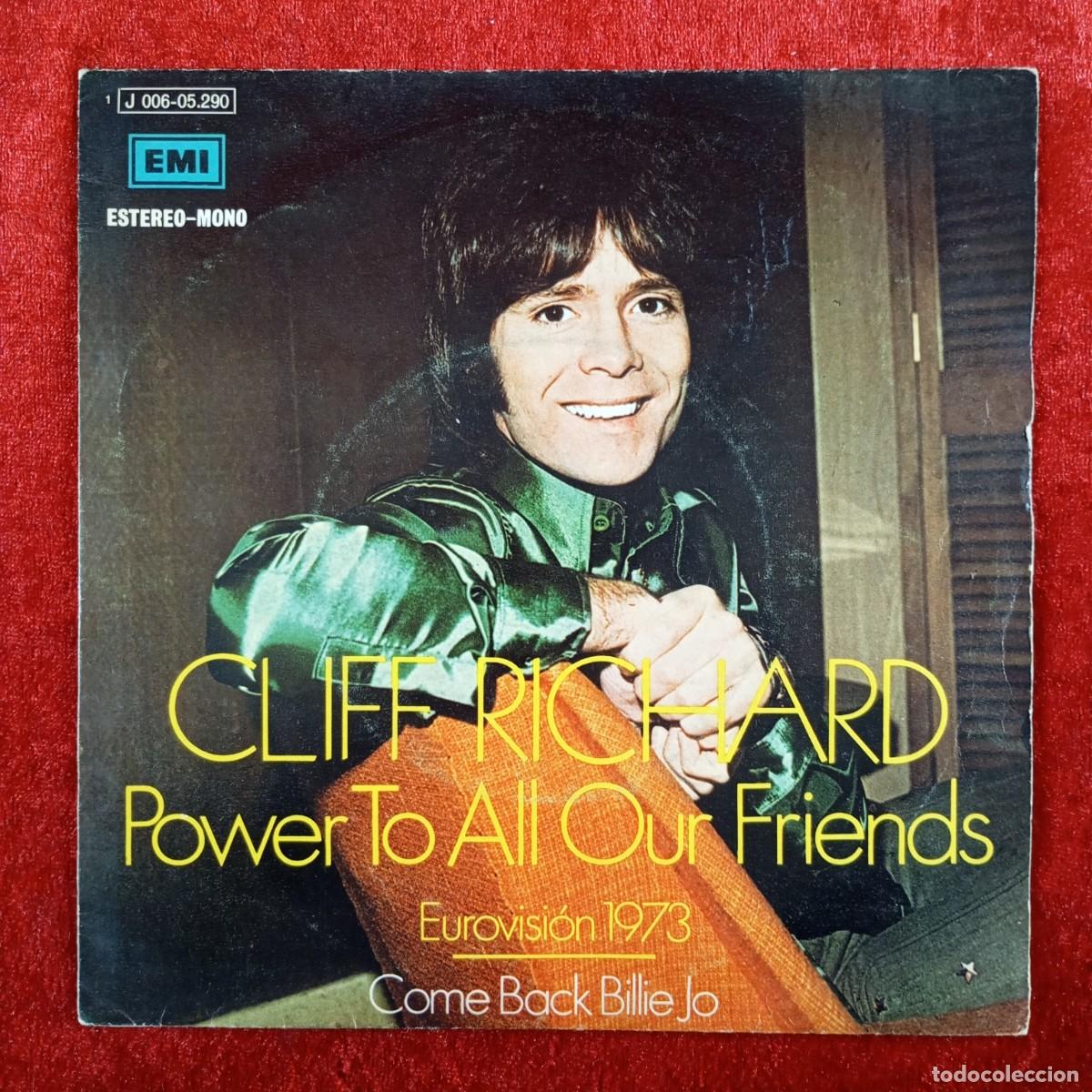 Discos de vinilo: CLIFF RICHARD - POWER TO ALL OUR FRIENDS - J 006-05.290 - SINGLE - DISCO VINILO / 3859