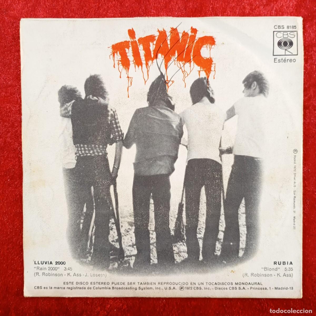 Discos de vinilo: TITANIC - LLUVIA 2000 - CBS 8185 - SINGLE - DISCO VINILO / 3861 - Foto 2