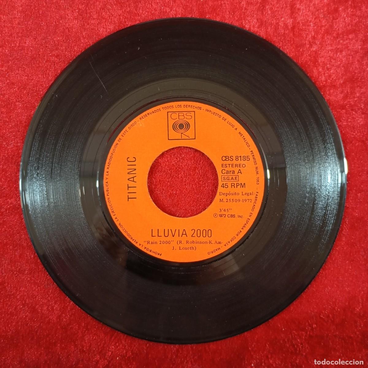 Discos de vinilo: TITANIC - LLUVIA 2000 - CBS 8185 - SINGLE - DISCO VINILO / 3861 - Foto 4