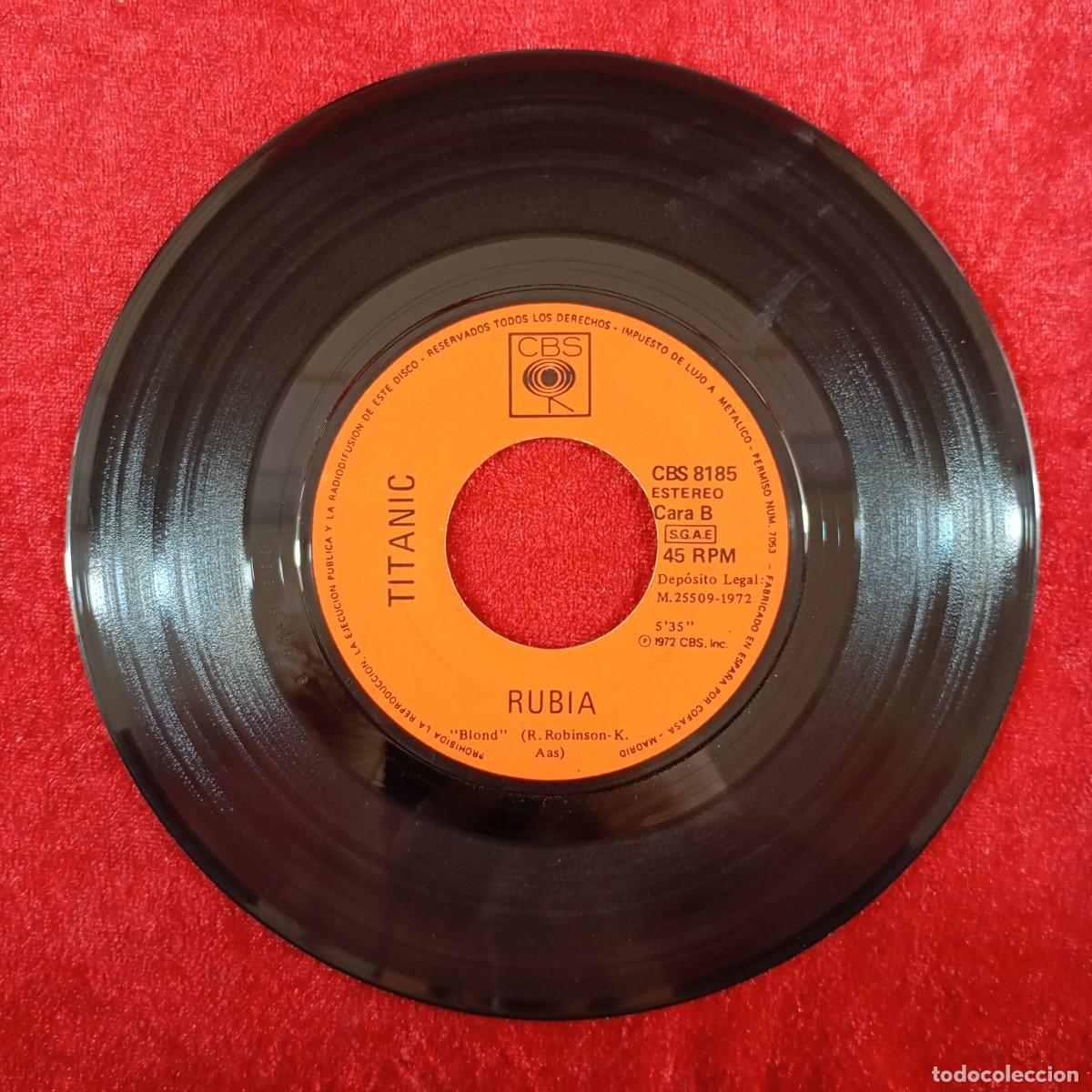 Discos de vinilo: TITANIC - LLUVIA 2000 - CBS 8185 - SINGLE - DISCO VINILO / 3861 - Foto 5