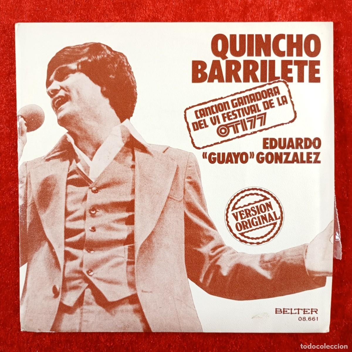 Discos de vinilo: QUINCHO BARRILETE - EDUARDO GUAYO GONZALEZ - 08.661 - SINGLE - DISCO VINILO / 3863