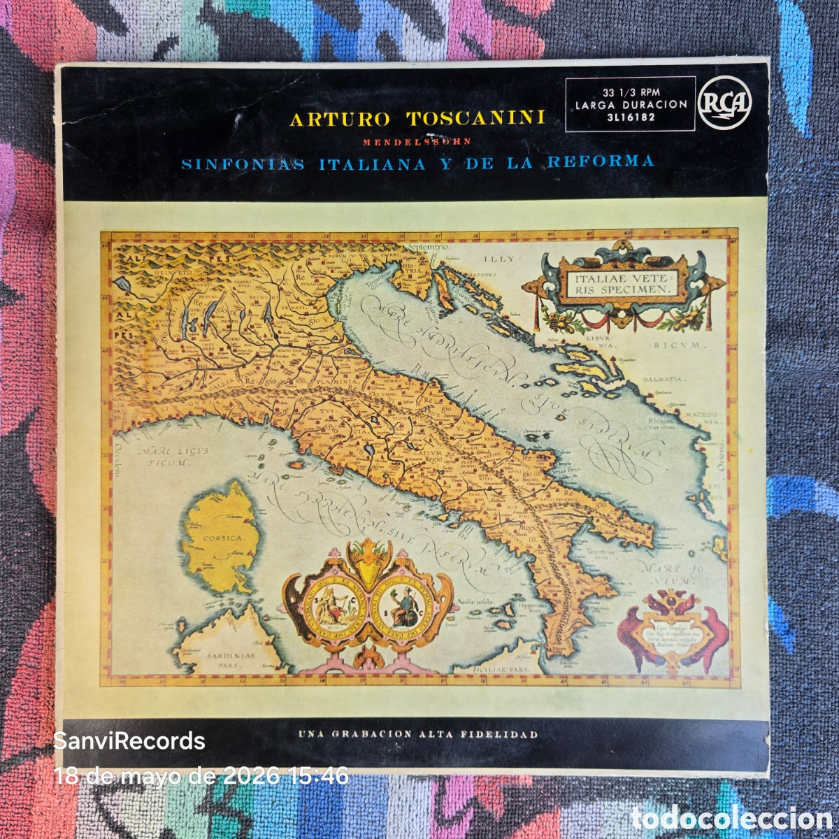 Discos de vinilo: [LP] ARTURO TOSCANINI, ORQUESTA SINF&Oacute;NICA DE LA NBC: MENDELSSOHN, SINFON&Iacute;AS ITALIANA Y DE LA REFORMA
